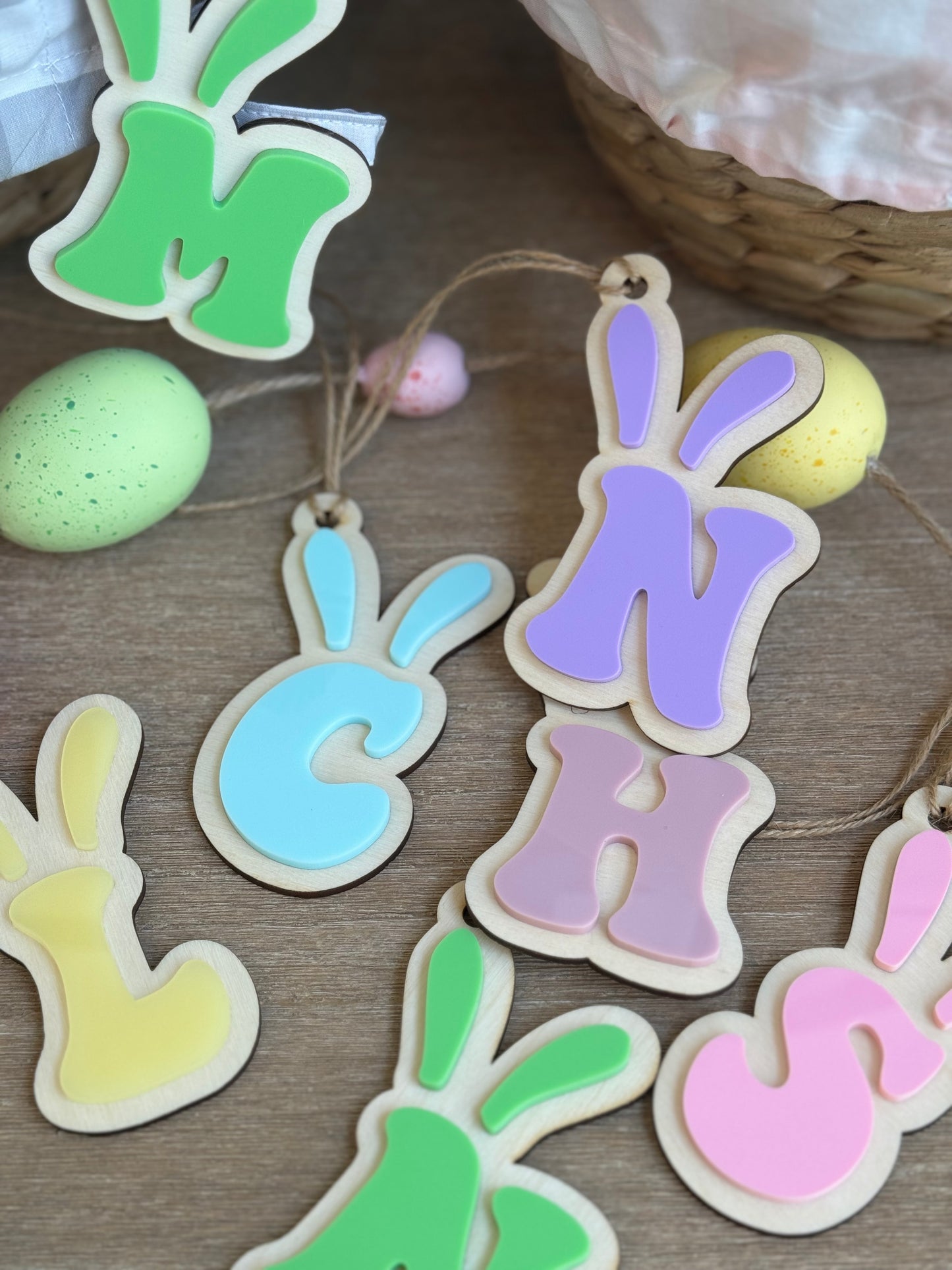 Bunny Ear Easter Basket Tag