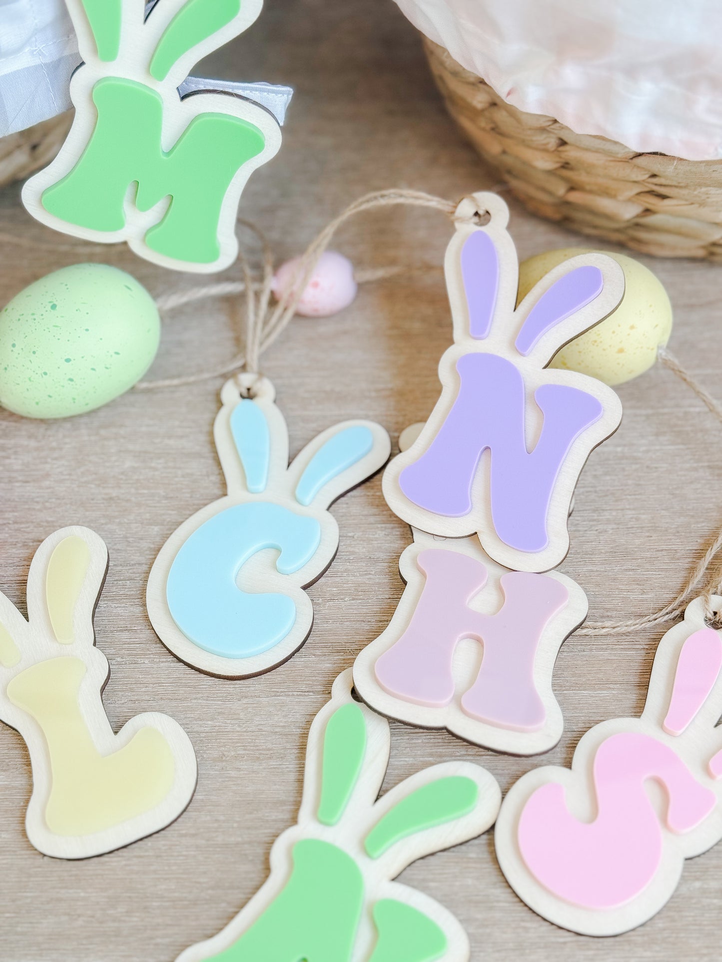 Bunny Ear Easter Basket Tag