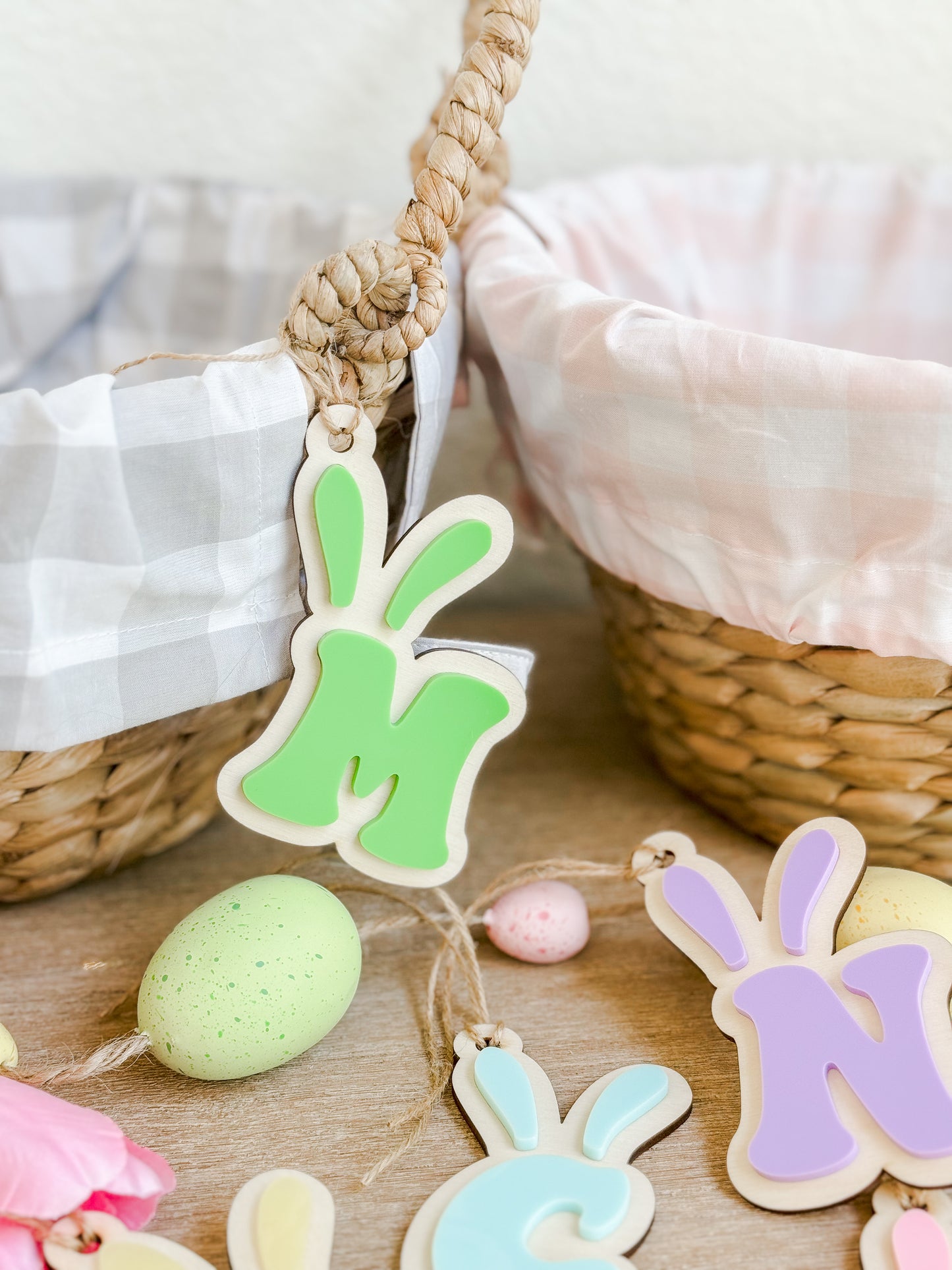 Bunny Ear Easter Basket Tag