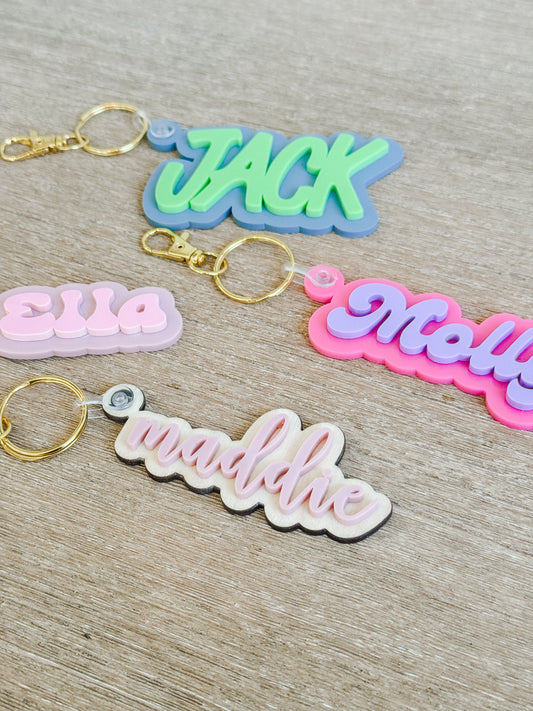 Acrylic Name Keychain