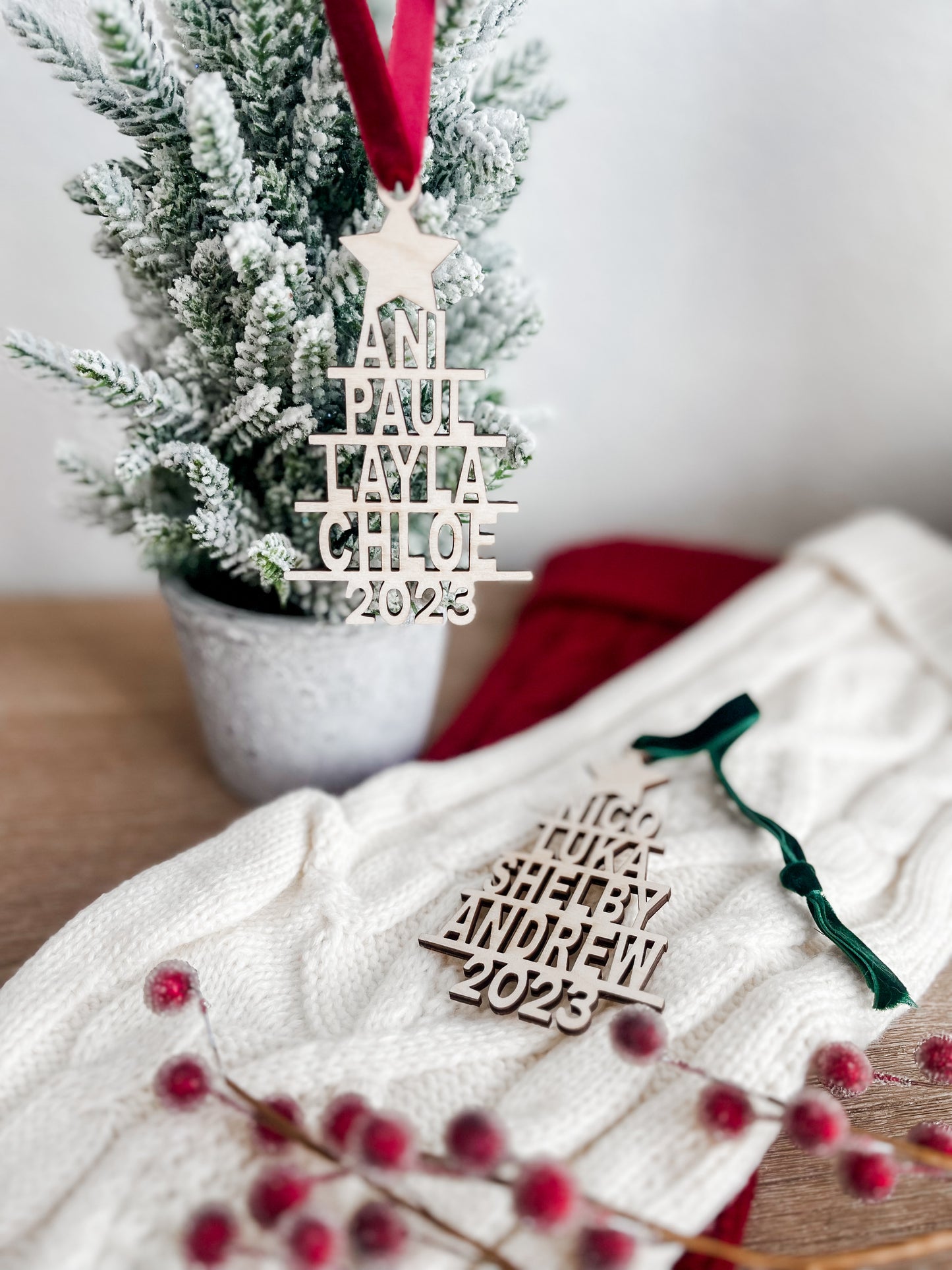 Custom Family Tree Name Ornament