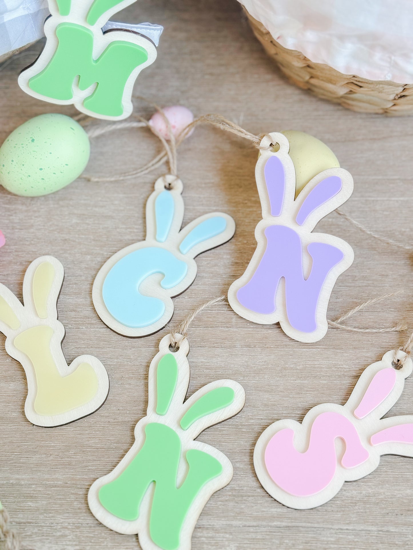 Bunny Ear Easter Basket Tag