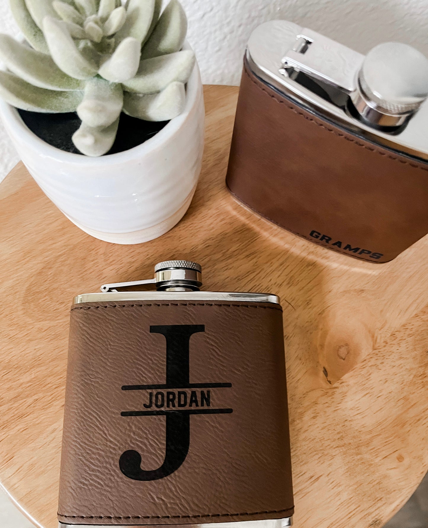 Custom Leather Flask