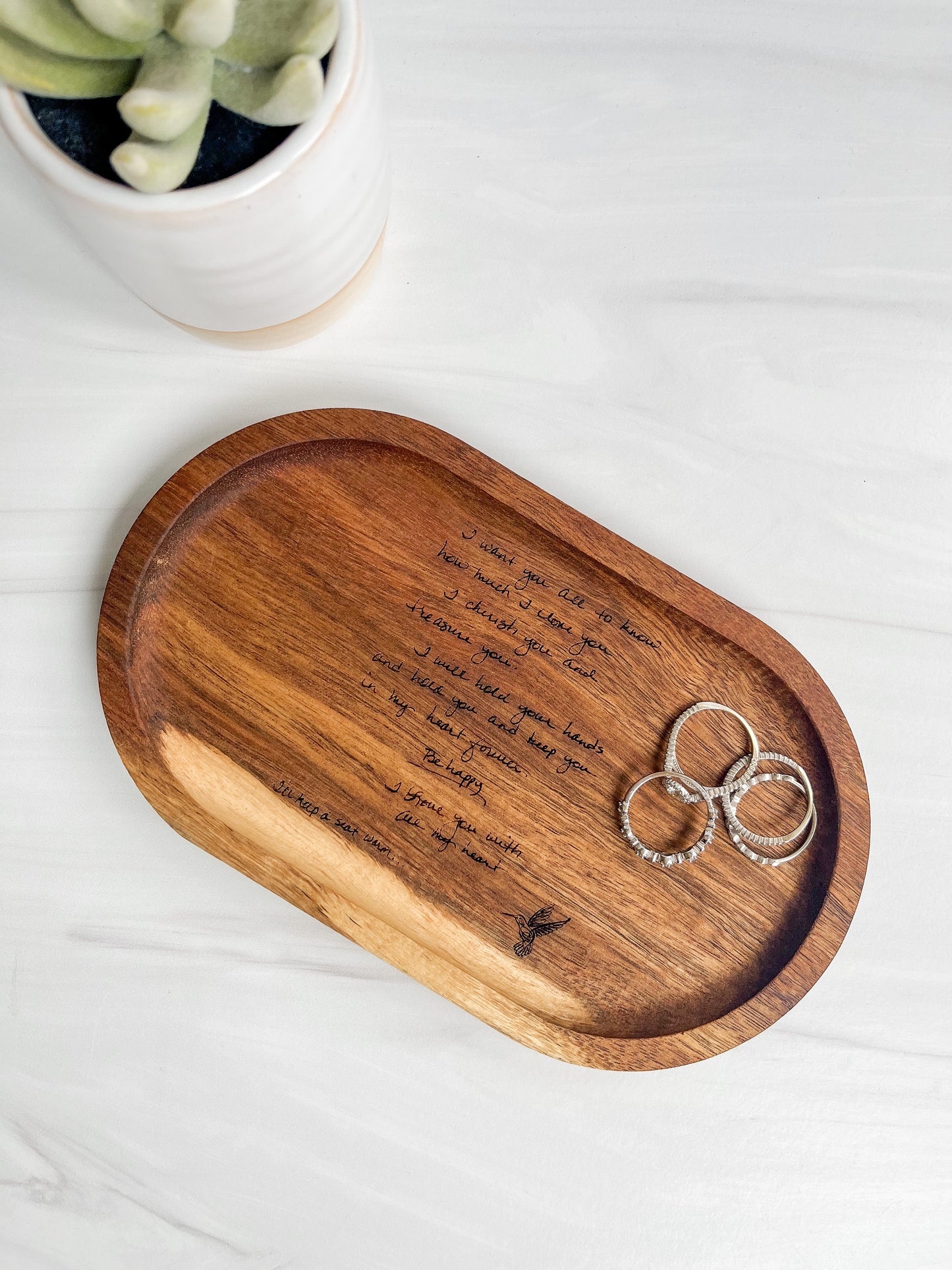 Custom Handwritten Catch Tray